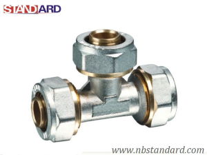 Brass Equal Tee/Brass Compression Fitting for Pex-Al-Pex Pipe/Pex-Al-Pex Pipe/Equal Tee