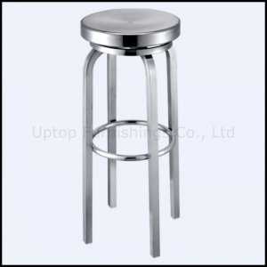Round Glossy Stainless Steel High Lab Stool (sp-sc258)
